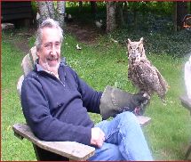 Steve with "Utah", Great Horned owl