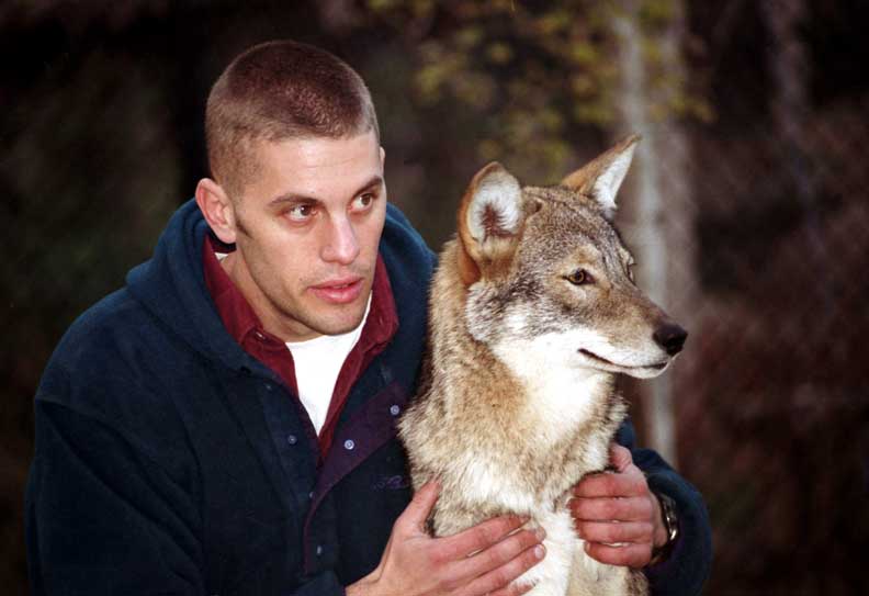Jon Way with coyote