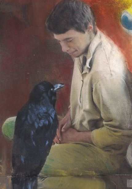 Rikki Raven, with Keith, pastel by Wendy