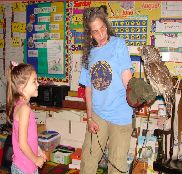 Wendy at Saranac Central Elementary with Luna
